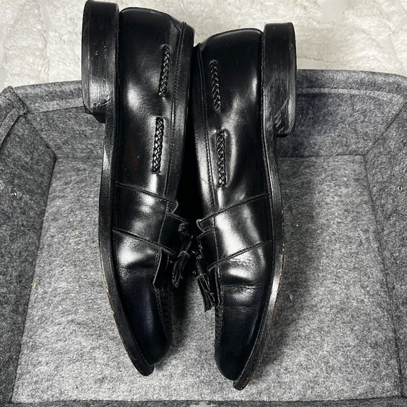 Allen Edmonds Vintage Woven Tassel Black Loafers Size 9C - Picture 3 of 7